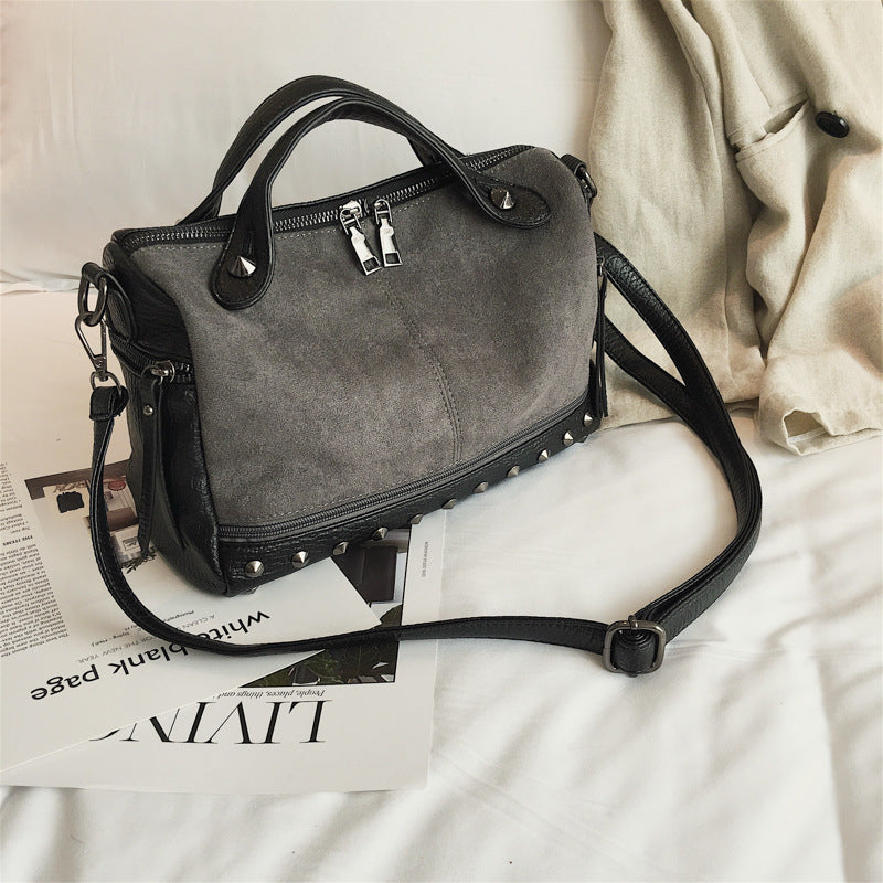Personalized Rivet Messenger Bag Boston Bag