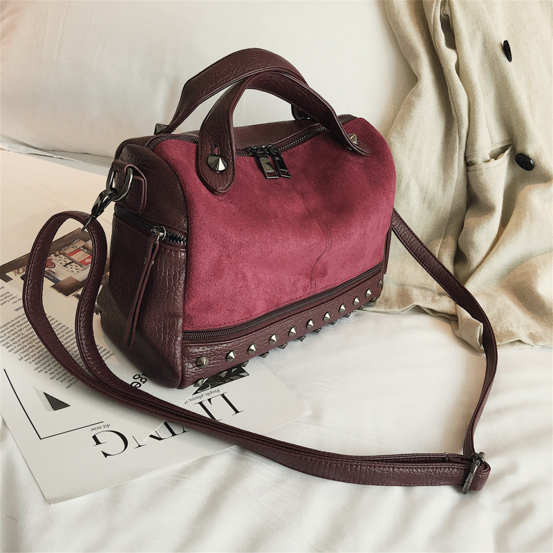 Personalized Rivet Messenger Bag Boston Bag