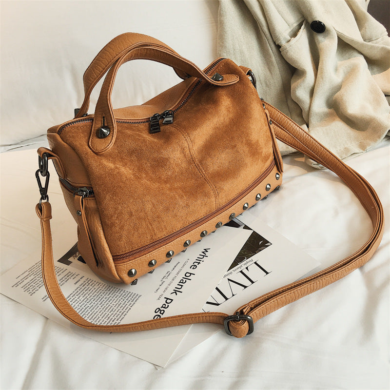 Personalized Rivet Messenger Bag Boston Bag